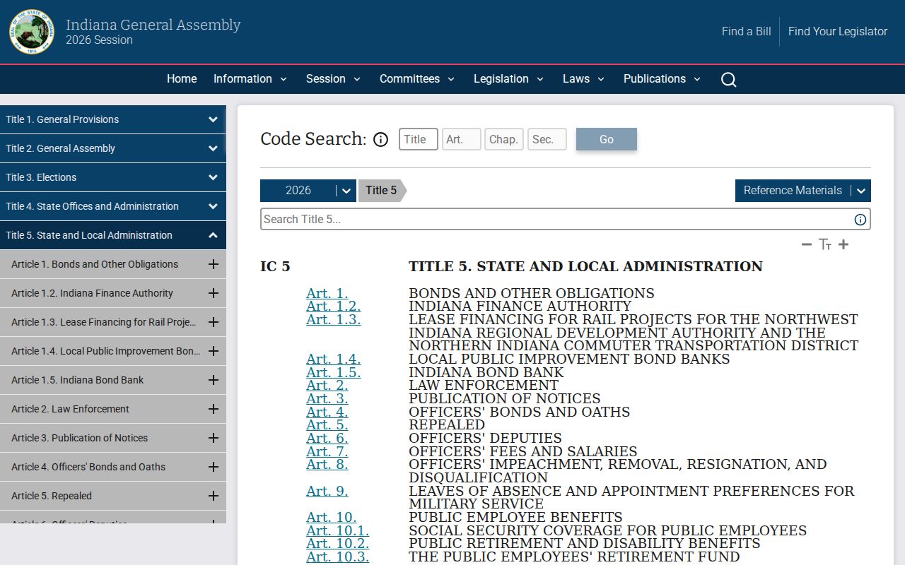 Indiana APRA code source