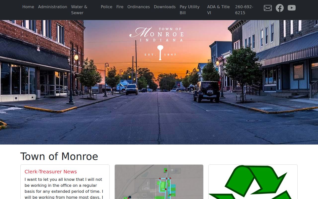 Town of Monroe page
