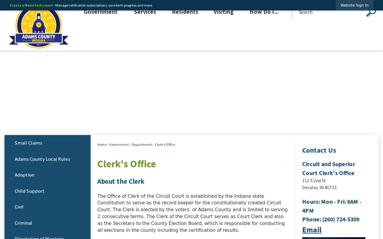 Adams County Clerk records hub